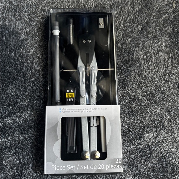 United Office Other - Silver Geometry Compass Set